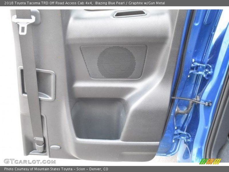 Blazing Blue Pearl / Graphite w/Gun Metal 2018 Toyota Tacoma TRD Off Road Access Cab 4x4