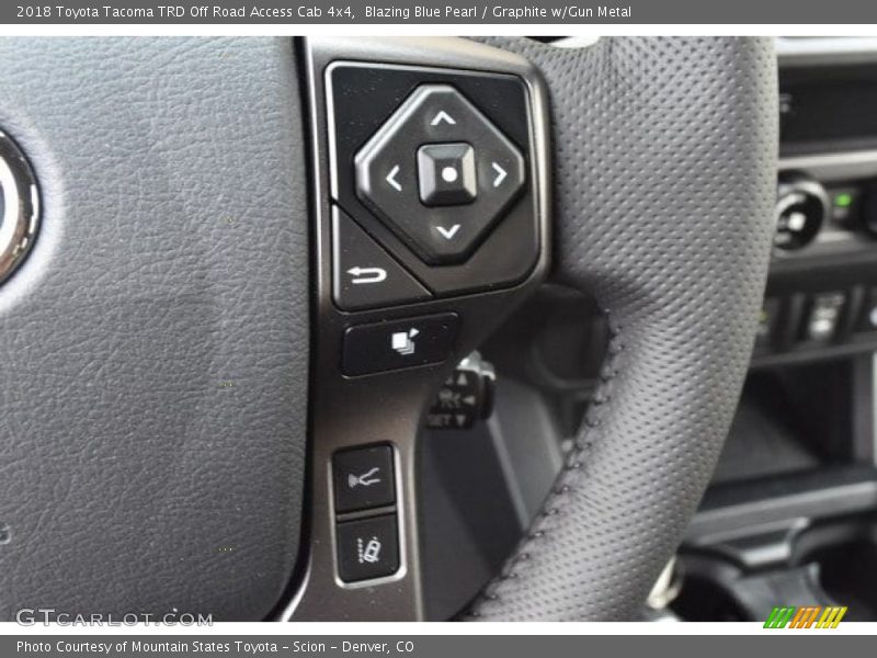 Blazing Blue Pearl / Graphite w/Gun Metal 2018 Toyota Tacoma TRD Off Road Access Cab 4x4