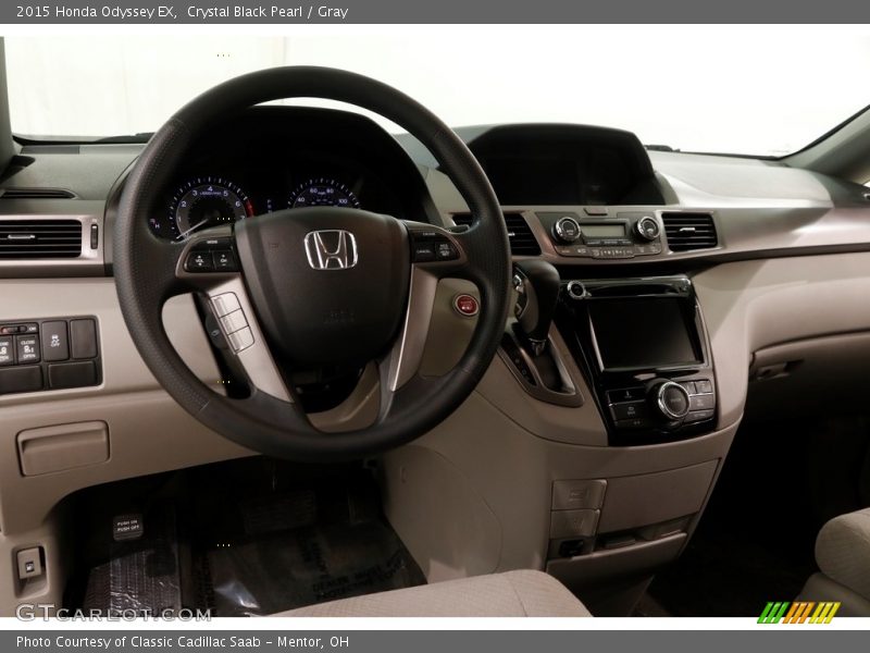 Crystal Black Pearl / Gray 2015 Honda Odyssey EX