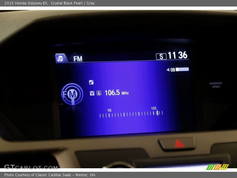 Crystal Black Pearl / Gray 2015 Honda Odyssey EX