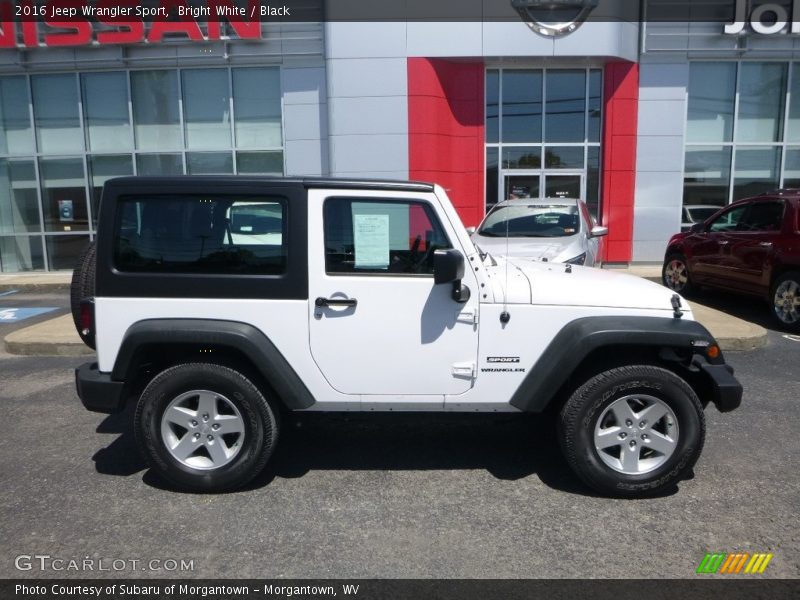 Bright White / Black 2016 Jeep Wrangler Sport