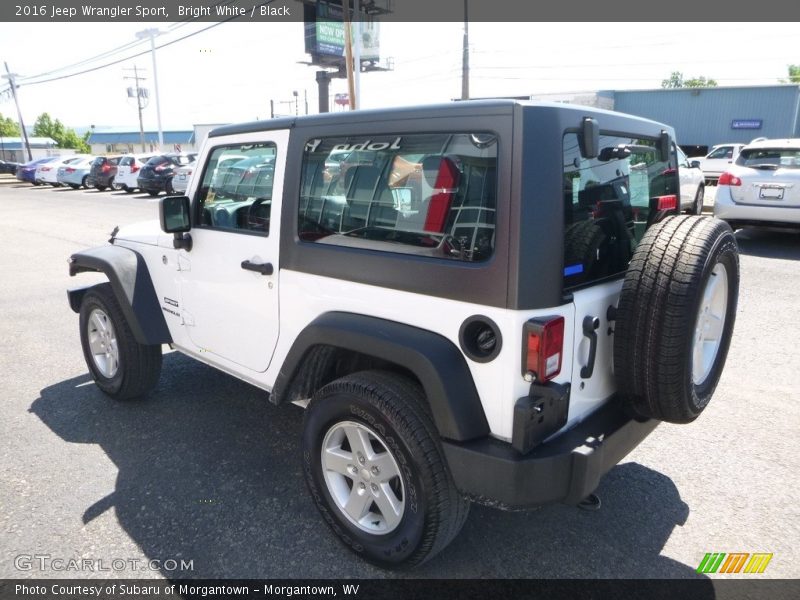 Bright White / Black 2016 Jeep Wrangler Sport