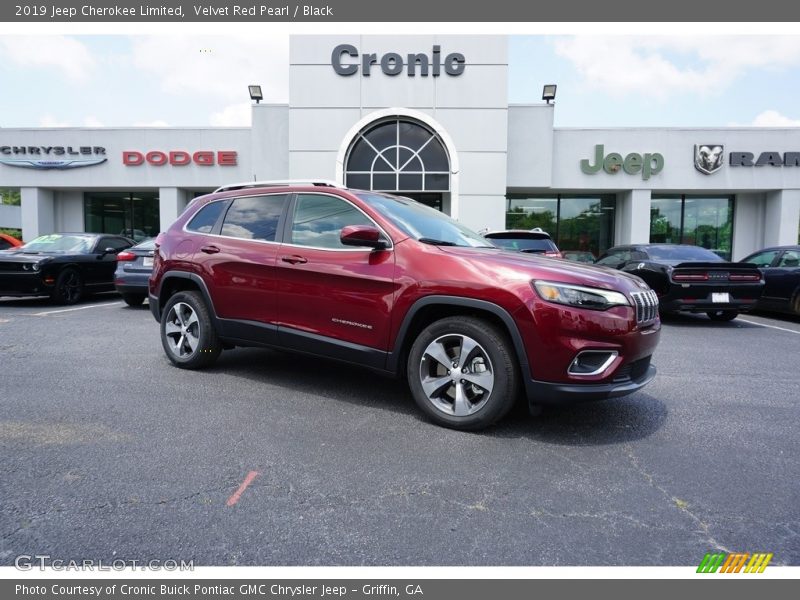 Velvet Red Pearl / Black 2019 Jeep Cherokee Limited