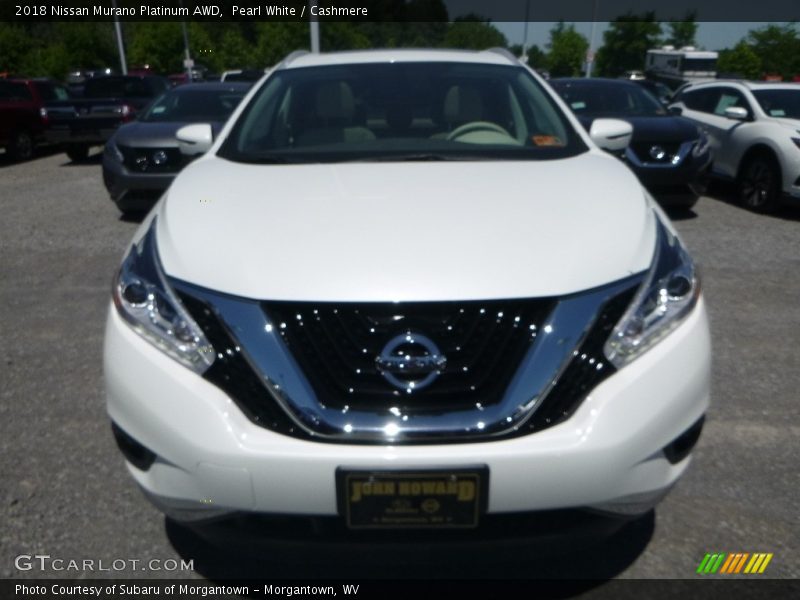 Pearl White / Cashmere 2018 Nissan Murano Platinum AWD
