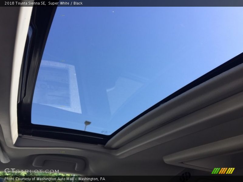 Super White / Black 2018 Toyota Sienna SE