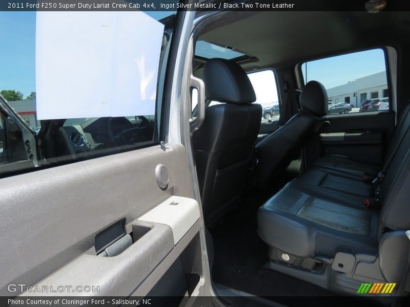Ingot Silver Metallic / Black Two Tone Leather 2011 Ford F250 Super Duty Lariat Crew Cab 4x4