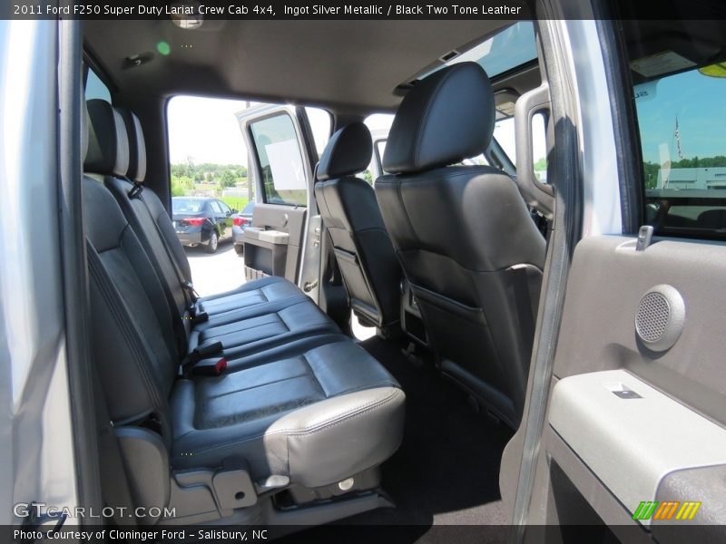 Ingot Silver Metallic / Black Two Tone Leather 2011 Ford F250 Super Duty Lariat Crew Cab 4x4