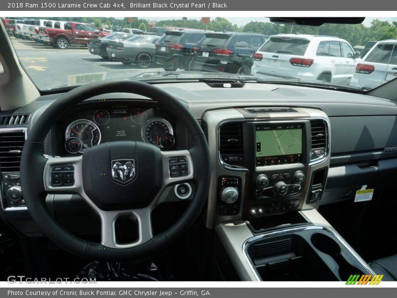 Brilliant Black Crystal Pearl / Black 2018 Ram 1500 Laramie Crew Cab 4x4