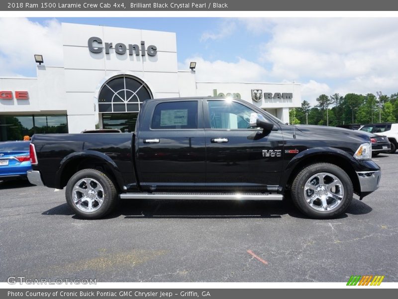 Brilliant Black Crystal Pearl / Black 2018 Ram 1500 Laramie Crew Cab 4x4