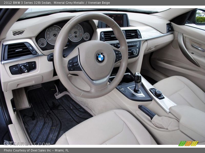 Mineral Grey Metallic / Venetian Beige 2012 BMW 3 Series 328i Sedan