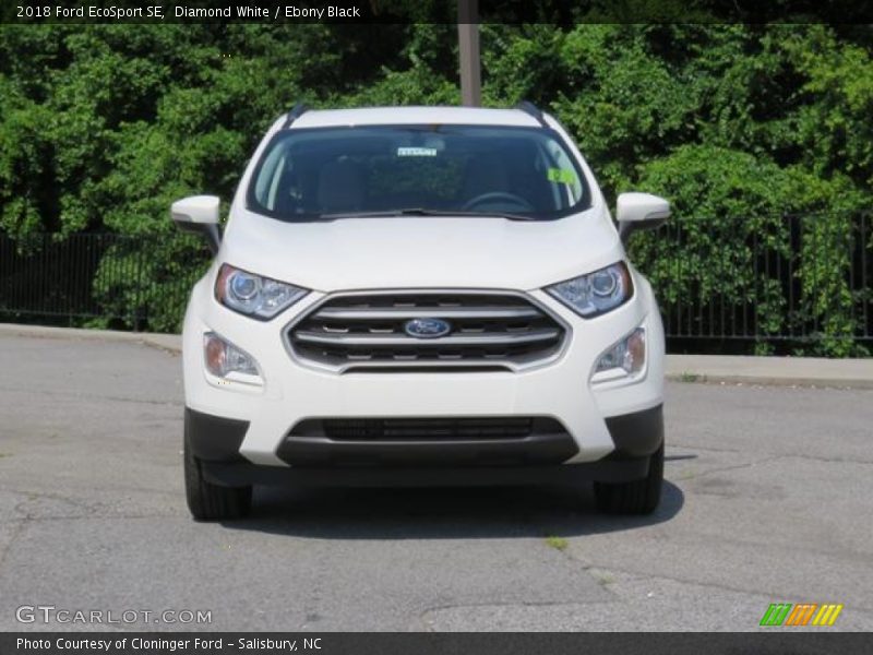 Diamond White / Ebony Black 2018 Ford EcoSport SE