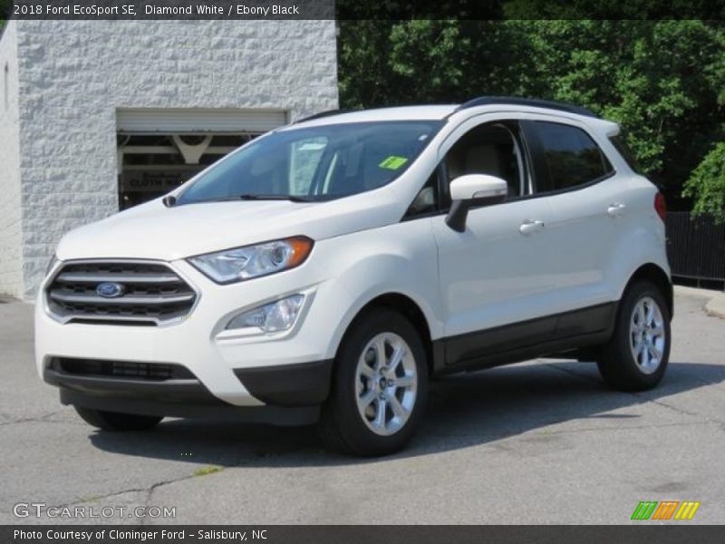 Diamond White / Ebony Black 2018 Ford EcoSport SE