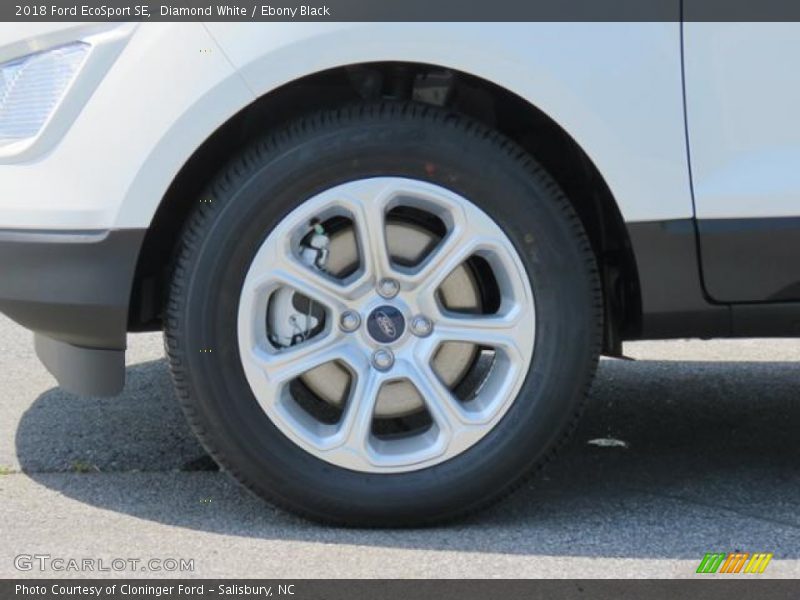 Diamond White / Ebony Black 2018 Ford EcoSport SE