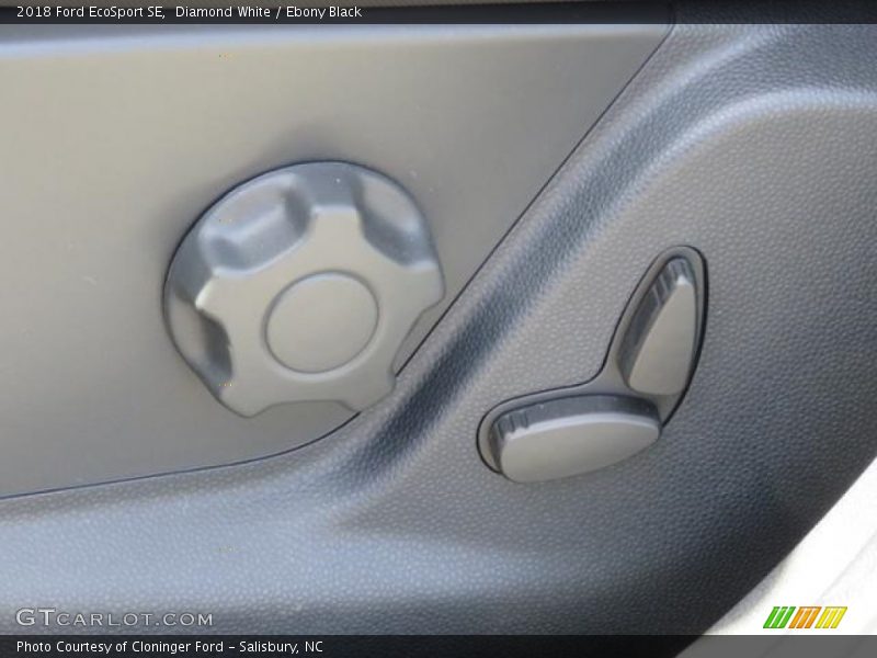 Diamond White / Ebony Black 2018 Ford EcoSport SE