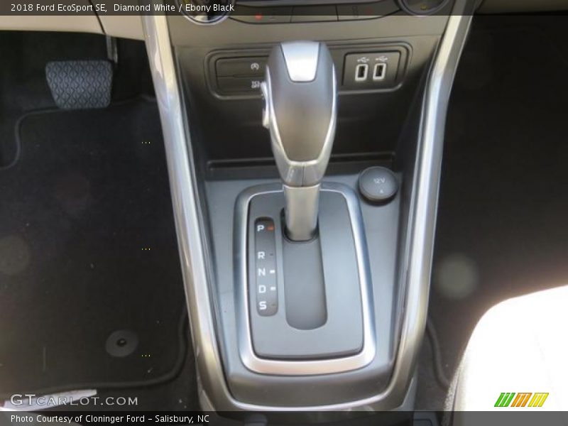 Diamond White / Ebony Black 2018 Ford EcoSport SE