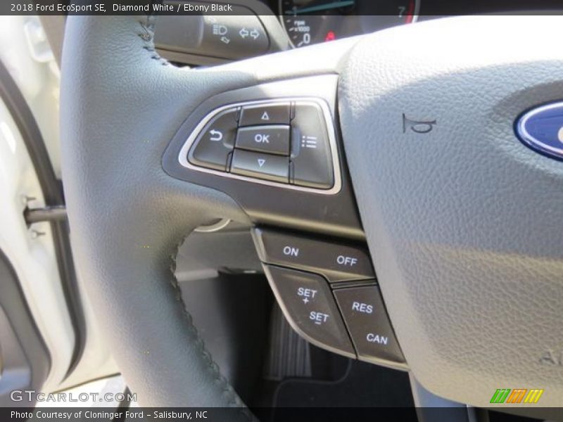 Diamond White / Ebony Black 2018 Ford EcoSport SE