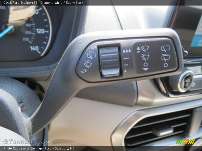 Diamond White / Ebony Black 2018 Ford EcoSport SE