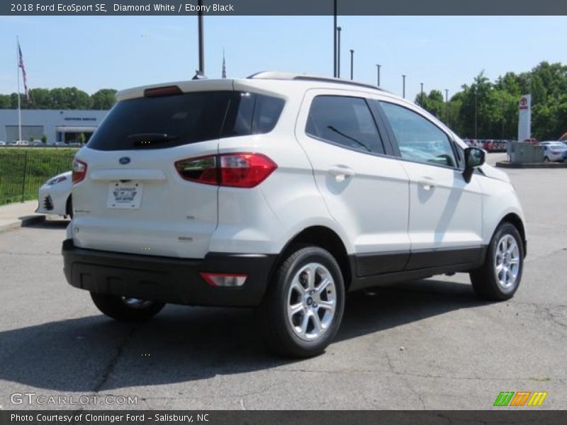 Diamond White / Ebony Black 2018 Ford EcoSport SE
