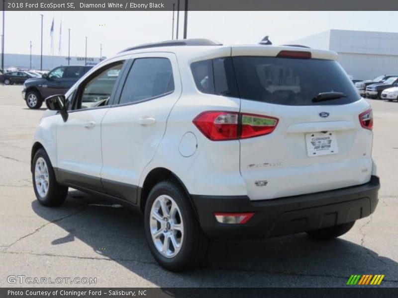 Diamond White / Ebony Black 2018 Ford EcoSport SE
