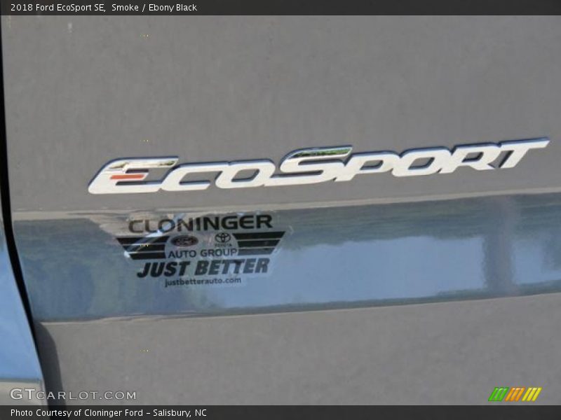 Smoke / Ebony Black 2018 Ford EcoSport SE