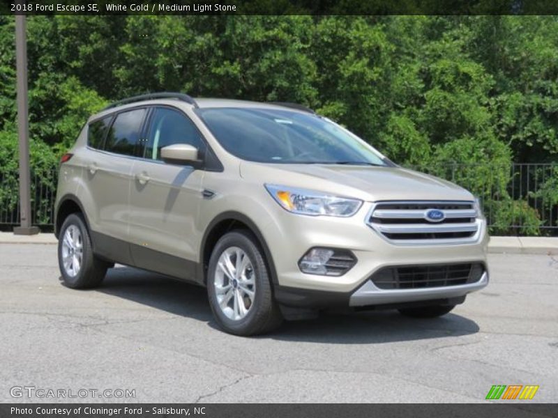 White Gold / Medium Light Stone 2018 Ford Escape SE