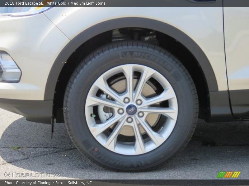 White Gold / Medium Light Stone 2018 Ford Escape SE