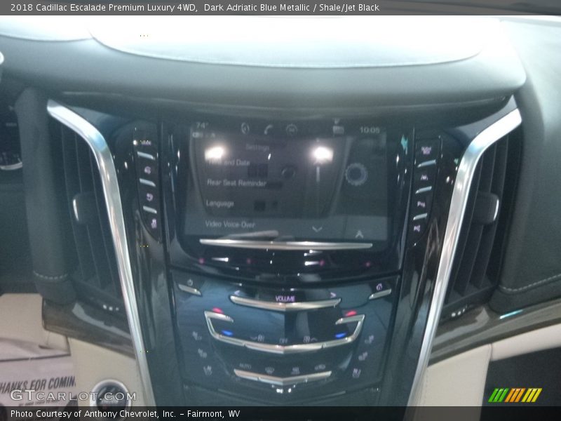 Dark Adriatic Blue Metallic / Shale/Jet Black 2018 Cadillac Escalade Premium Luxury 4WD