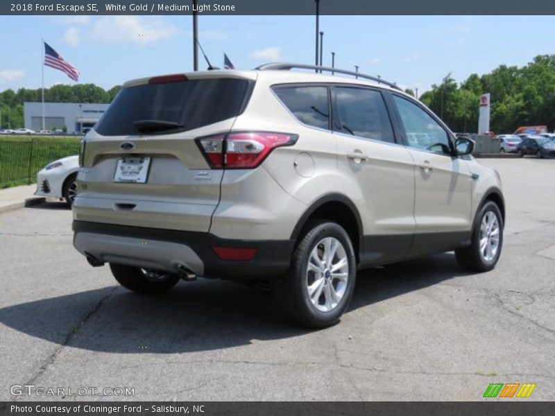 White Gold / Medium Light Stone 2018 Ford Escape SE