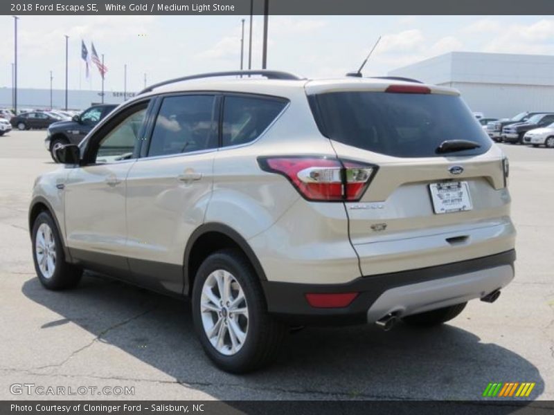 White Gold / Medium Light Stone 2018 Ford Escape SE
