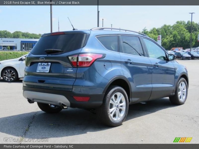 Blue Metallic / Charcoal Black 2018 Ford Escape SE