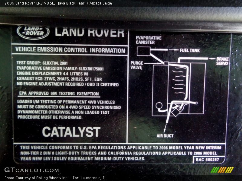 Java Black Pearl / Alpaca Beige 2006 Land Rover LR3 V8 SE