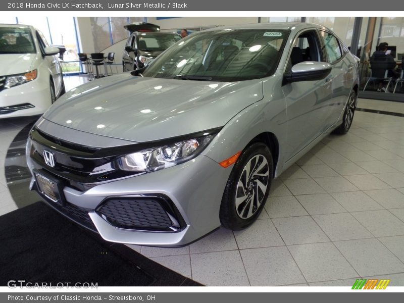 Lunar Silver Metallic / Black 2018 Honda Civic LX Hatchback