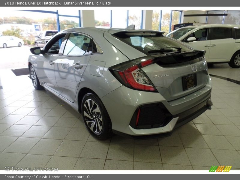 Lunar Silver Metallic / Black 2018 Honda Civic LX Hatchback