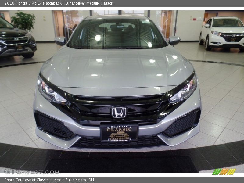 Lunar Silver Metallic / Black 2018 Honda Civic LX Hatchback