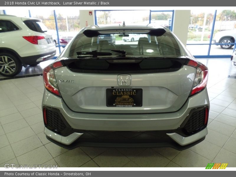 Lunar Silver Metallic / Black 2018 Honda Civic LX Hatchback