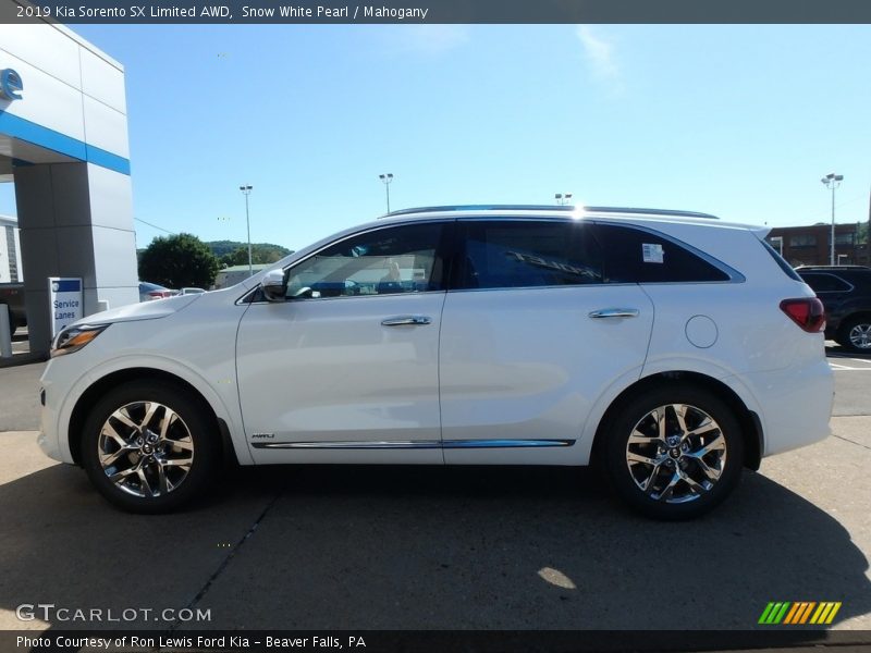 Snow White Pearl / Mahogany 2019 Kia Sorento SX Limited AWD
