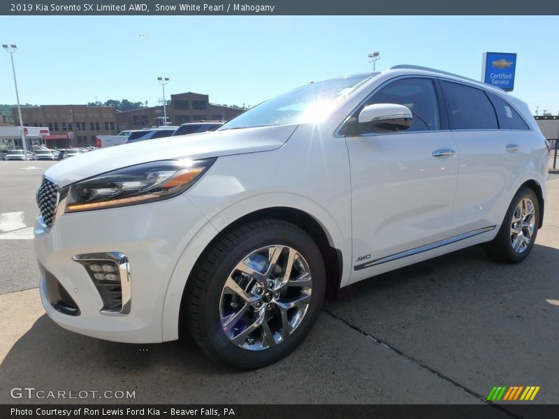 Snow White Pearl / Mahogany 2019 Kia Sorento SX Limited AWD