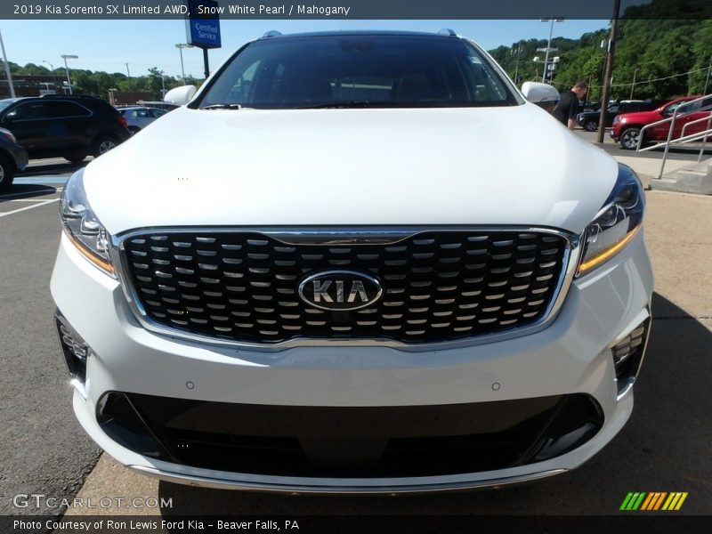 Snow White Pearl / Mahogany 2019 Kia Sorento SX Limited AWD