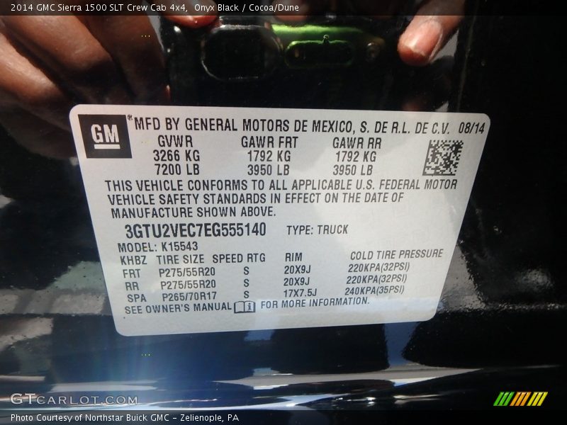 Onyx Black / Cocoa/Dune 2014 GMC Sierra 1500 SLT Crew Cab 4x4