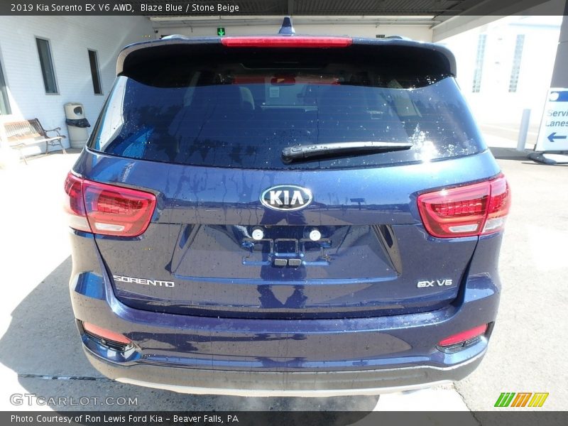 Blaze Blue / Stone Beige 2019 Kia Sorento EX V6 AWD