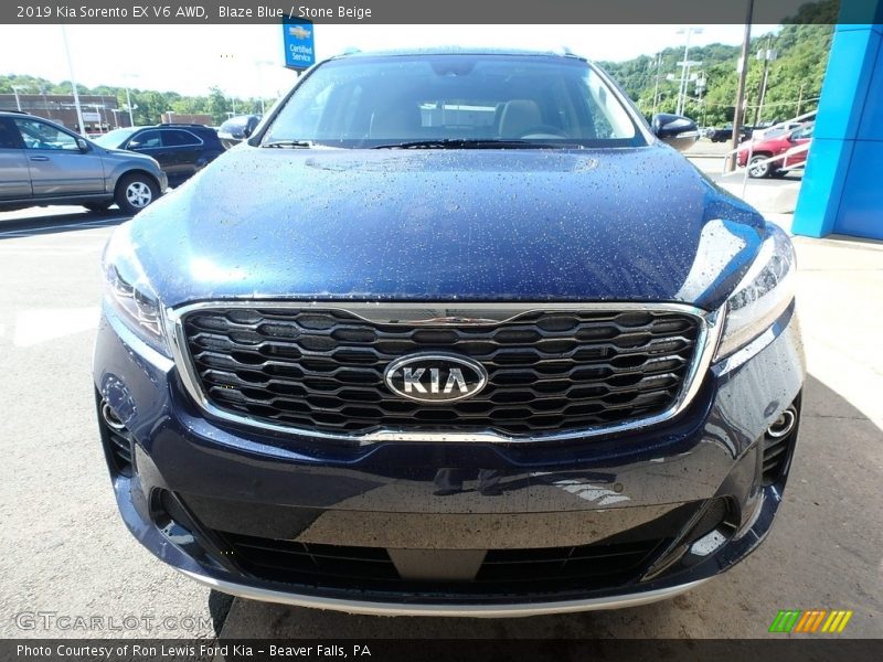 Blaze Blue / Stone Beige 2019 Kia Sorento EX V6 AWD