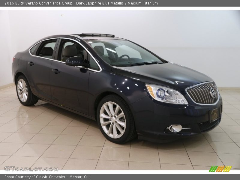 Dark Sapphire Blue Metallic / Medium Titanium 2016 Buick Verano Convenience Group