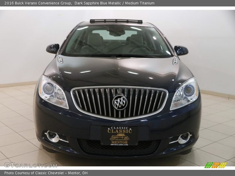 Dark Sapphire Blue Metallic / Medium Titanium 2016 Buick Verano Convenience Group