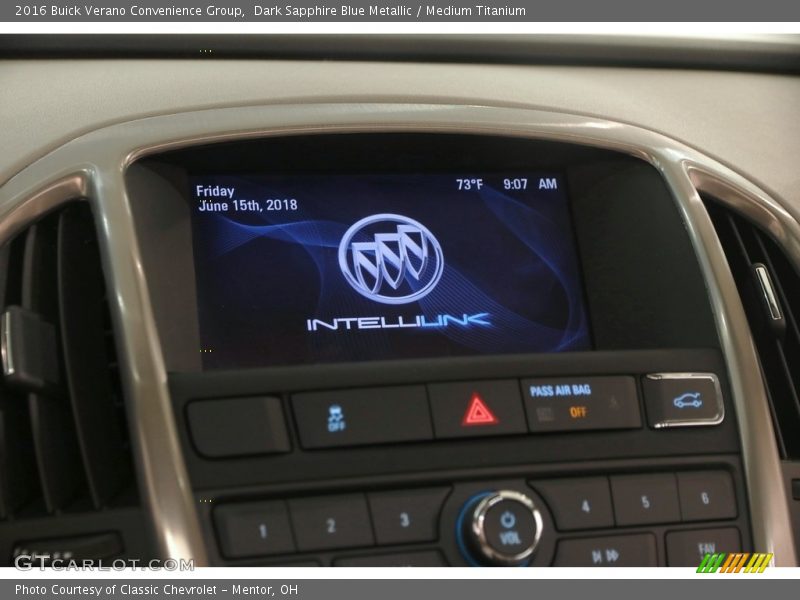 Dark Sapphire Blue Metallic / Medium Titanium 2016 Buick Verano Convenience Group
