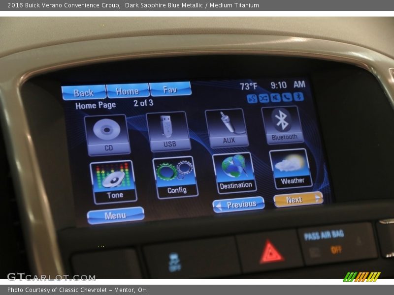Dark Sapphire Blue Metallic / Medium Titanium 2016 Buick Verano Convenience Group