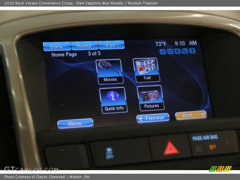 Dark Sapphire Blue Metallic / Medium Titanium 2016 Buick Verano Convenience Group