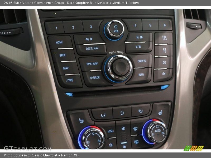 Dark Sapphire Blue Metallic / Medium Titanium 2016 Buick Verano Convenience Group