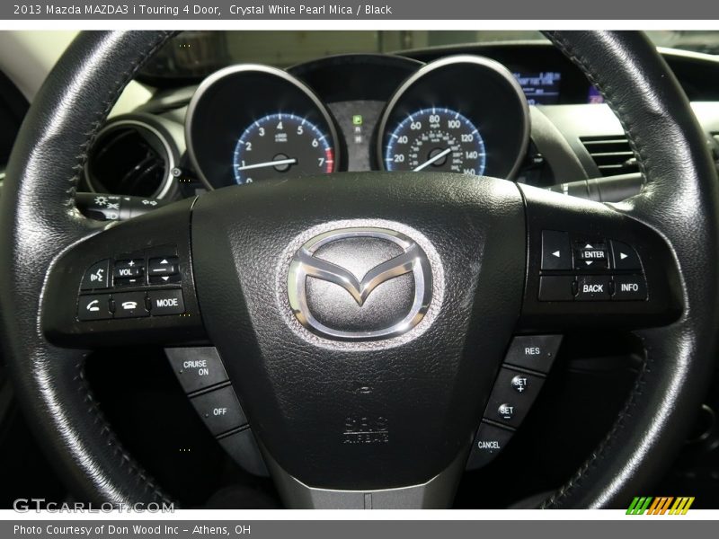Crystal White Pearl Mica / Black 2013 Mazda MAZDA3 i Touring 4 Door