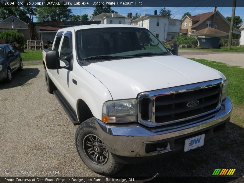 Oxford White / Medium Flint 2004 Ford F250 Super Duty XLT Crew Cab 4x4