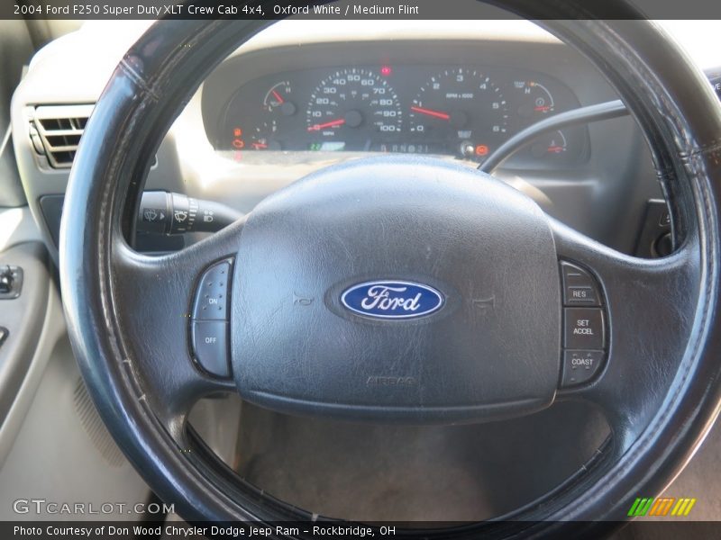 Oxford White / Medium Flint 2004 Ford F250 Super Duty XLT Crew Cab 4x4